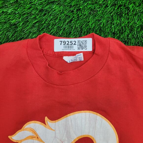 Vintage 90s Calgary Flames Shirt Womens Large 20x27 USA - Picture 11 of 13